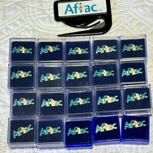 NWT AFLAC 20 Name and Duck Logo Pins - #55